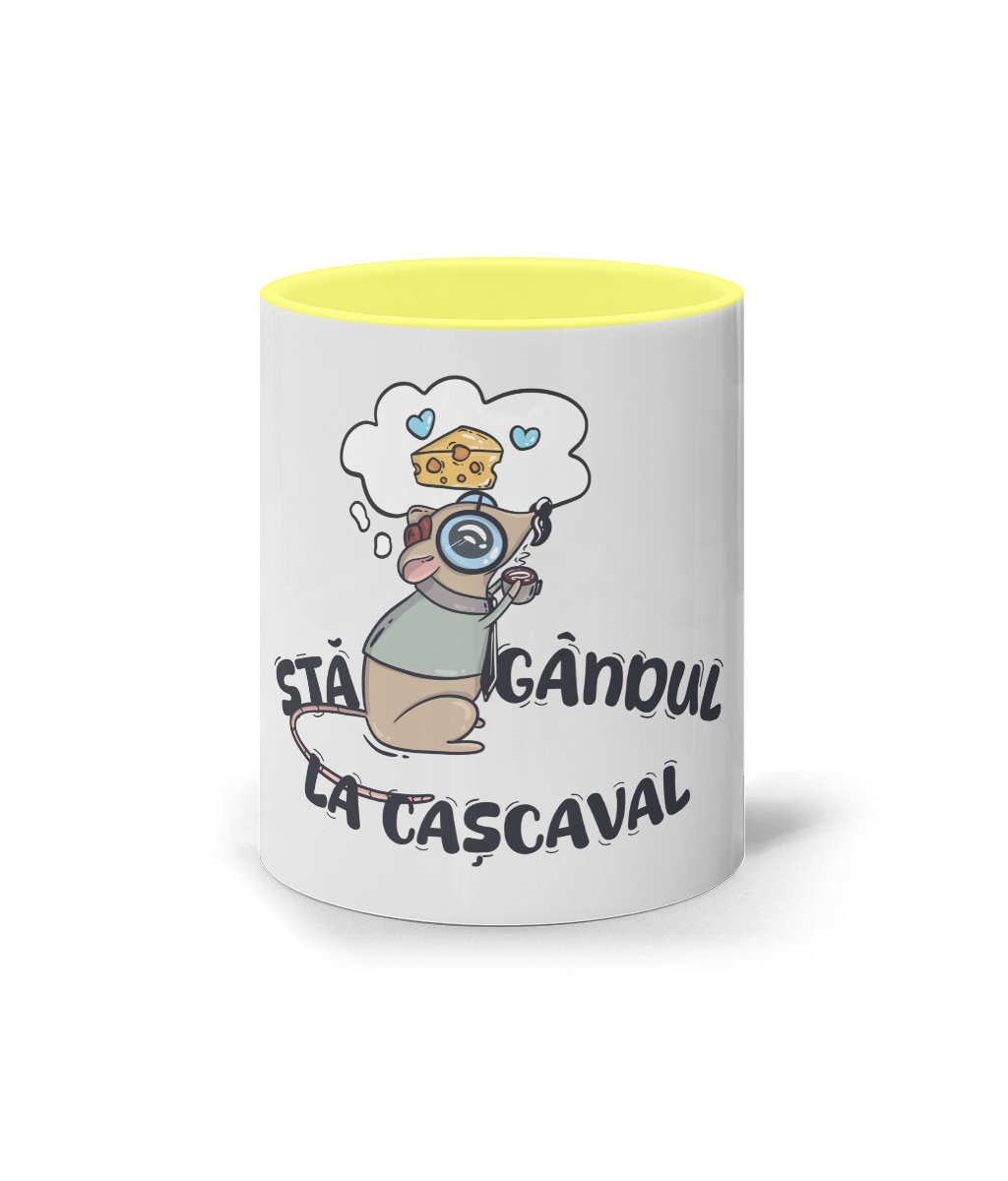 Cană Ceramică Stă gândul la cașcaval